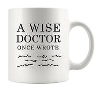 Panvola A Wise Doctor Once Wrete Divertenti regali per il dottore Dottore mamma papà Marito Moglie Fidanzato Fidanzata Regali MD Praticante Tazza in ceramica (11 once, bianco)