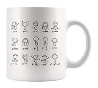 Panvola 'Algebra Dance ' Divertente tazza da caffè matematica Tazza divertente Tazza da caffè in ceramica da 11 once Numeri danzanti di matematica Studenti Idee regalo Tazze bianche