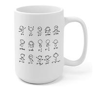 Panvola Algebra Dance Math Gifts Dance Figure Dance Equation Engineer Studenti Regali per Insegnante di Matematica Amante Papà Marito Fidanzato da Figlia, Moglie, Fidanzata, Tazza in ceramica (bianco,