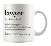 Panvola 'Lawyer Definition ' Tazza da caffè per studenti di giurisprudenza da 11 once Tazza in ceramica per laurea da avvocato Novità bicchieri bianchi