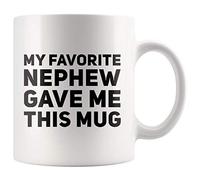 Panvola 'My Favorite Nephew Gave Me This Mug ' Regalo per la festa della mamma, la festa del papà, la nuova zia, tazza da caffè in ceramica Funcle (11 oz)