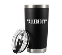 Panvola Presunto Tazza da avvocato Divertente regalo di laurea per studente di giurisprudenza, insegnante, avvocato, bicchiere isolato sotto vuoto con coperchio in cannuccia 20 oz nero