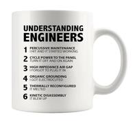 Panvola Tazza in ceramica con scritta in lingua inglese "Understanding Engineers", idea regalo divertente per ingegneri, studenti, insegnanti, papà, fidanzato, fratello, marito, collega, moglie