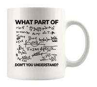 Panvola 'What Part Of Don't You Understand ' Tazza da caffè Ingegnere 11 once Divertente Sarcastico Insegnante di matematica Studente Novità Bicchieri Tazza in ceramica bianca (11 once)