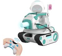 Panxer - Carro armato da battaglia RC compatibile con robot Eilik, giocattoli per auto cingolate con luci a LED e telecomando 2,4 Ghz, escluso il robot