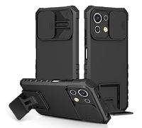 PANXIYUE Cover per Xiaomi Mi 11 Lite 5G NE /5G /4G [Militare Antiurto case] Protezione con supporto, antigraffio rigida armatura e antiurto Silicone Bumper, Protezione Fotocamera Anti Graffio, Nero