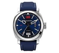 Panzera Aquamarine Atlantic Blue Fathom Automatico Acciaio Blu Diver Datario Silicone Orologio Uomo