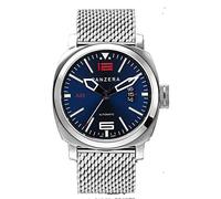 Panzera Aquamarine Atlantic Blue Mesh Automatico Acciaio Blu Diver Datario Orologio Uomo