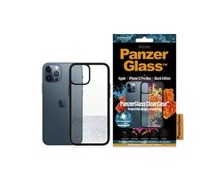 PanzerGlass - Cover trasparente con bordo nero per Apple iPhone 12 Pro Max