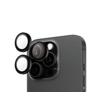 PanzerGlass Protezione Obiettivo Hoops per iPhone 16 Pro/16 Pro Max Vetro Alta Trasparenza Nero 1284