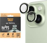 PanzerGlass™ Hoops protezione dell'obiettivo della fotocamera per Apple iPhone 15 | 15 Plus - protezione con stile, vetro antiurto, verde