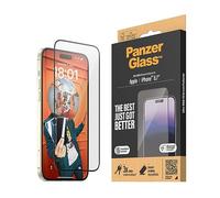 PanzerGlass Pellicola protettiva UltraWide compatibile con iPhone 15 Plus 2023 6,7 pollici - Trasparente con cornice nera