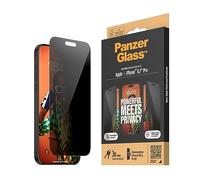 PanzerGlass - Privacy Screen Protector iPhone 15 Pro Max - Ultra-Wide Fit w. EasyAligner