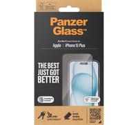 PanzerGlass Protezione Schermo Per IPHONE 15 Più Ultra-Largo Clear Cornice Nera