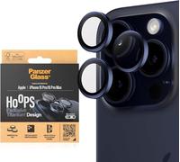 PanzerGlass™ Ti Hoops protezione dell'obiettivo della fotocamera per Apple iPhone 15 Pro | Pro Max - protezione con stile, vetro antiurto, titanio blu