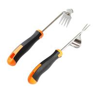 PANZHIHUIDA Estirpatore Erbacce 2 Pezzi, Diserbante Manuale con Lame Acciaio Inossidabile, Manico Ergonomico per Giardino, Prato e Aiuole - Antiruggine, Durevole