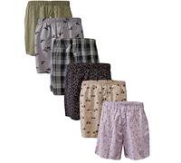 Panzy Caleçon Homme en Tissu 6, Caleçon Large et confortable, Coton Misto, Taille élastique, Tissu serré, morbide et respirant (UK, Alpha, M, Normal, Normal, 100% Coton, Couleurs assorties)