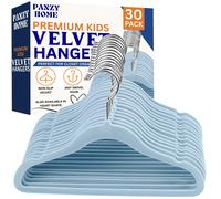 Panzy Home Confezione da 30 grucce appendiabiti in velluto per bambini, anti Blu