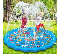 Paochocky Tappetino per Bambini, 170cm Aumento Antiscivolo Splash Pad, Spruzza la piscina con giochi d'acqua, Spray da giardino all'aperto per Bambini