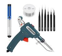 Paociuro 60W Kit di Set di Saldatori Elettrici Pistola per Saldatura Elettrica Portatile Riscaldamento Interno Invia Automaticamente Strumenti di Riparazione per Pistole per Saldatura A Stagno Spina E