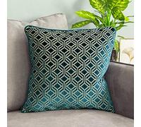 Paoletti Avenue - Cuscino imbottito in velluto jacquard con piume