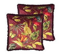 Paoletti Cahala - Cuscini imbottiti in poliestere, confezione da 2 pezzi, colore: Berry, 50 x 50 cm