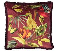 Paoletti Cahala Cushion Cover, Polyester, Berry