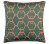 Paoletti Carnaby - Cuscino imbottito in raso, motivo geometrico