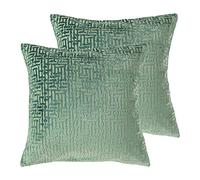 Paoletti Cuscini pieni di Piume di Delophi Twin Pack, Menta, 45 x 45cm, 2 unità