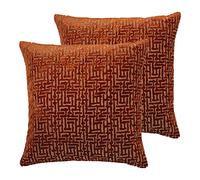 Paoletti Cuscini pieni di Piume di Delophi Twin Pack, Ruggine, 45 x 45cm, 2 unità