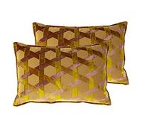 Paoletti Cuscini pieni di Poliestere Delano Twin Pack, Ocher/Blush, 40 x 60cm, 2 unità