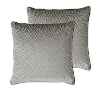 Paoletti Cuscini pieni di Poliestere di Florence Twin, Argento, 55 x 55cm, 2 unità