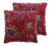 Paoletti Cuscini riempiti di Piume di Malisa Twin Pack, Melograno, 50 x 50cm, 2 unità