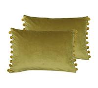 Paoletti Cuscini riempiti di Piume Fiesta, Bamboo/Gold, 35 x 50cm, 2 unità