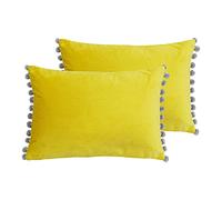 Paoletti Cuscini riempiti di Piume Fiesta, Giallo/Argento, 35 x 50cm, 2 unità