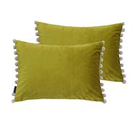Paoletti Cuscini riempiti di Piume Fiesta, Salvia/Beige, 35 x 50cm, 2 unità