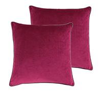 Paoletti Cuscini riempiti in Poliestere Twin Meridian, Mirtillo/Moka, 55 x 55cm, 2 unità