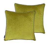 Paoletti Cuscini riempiti in Poliestere Twin Meridian, Muschio/Carbone, 55 x 55cm, 2 unità