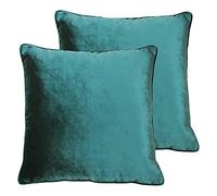 Paoletti Cuscini riempiti Piume di Twin di Velluto di Lusso, Jadite, 55 x 55cm, 2 unità