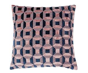 Paoletti Cuscino Imbottito in Poliestere Impero, Blush/Navy, 45 x 45cm