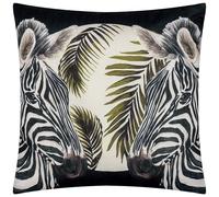 Paoletti Cuscino Leopardis Zebra per esterni imbottito in poliestere intrecciato - Multicolore - 50x50 cm