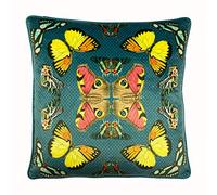 Paoletti Farfalla Specchio Feather Cuscino Riempito, Teal, 50 x 50cm