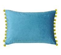 Paoletti Fiesta FEATH Cush 35X50 Bam, Poliestere, Teal/Bamboo, 35x50cm