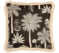 Paoletti Fodera per cuscino coloniale con frange di palme