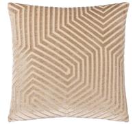 Paoletti Fodera per cuscino Evoke Velvet - Lussuosa federa decorativa quadrata con motivo a zig-zag (Visone - 45x45cm)