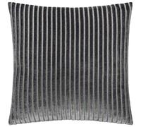 Paoletti Fodera per cuscino Savoy Stripe Cuscino decorativo reversibile in velluto morbido e testurizzato per divani, letti e poltrone (Carbone - 50x50cm)