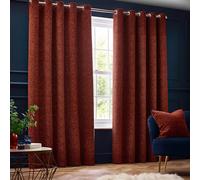 Paoletti Galaxy Coppia Di Tende Con Occhielli - Tende Oscuranti In Ciniglia Di Lusso Opulente (Rame - 229x183cm)
