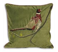 Paoletti H/Velvet 45X45 C/C Pheasant Gree, Green, 45x45cm