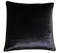 Paoletti Luxe Velvet 55X55 Poly Cush Blac, Poliestere, Nero, 55x55cm