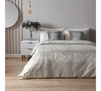 Paoletti Marble Set Copripiumino - Lusso Jacquard Astratto Marmo Testurizzata Biancheria Da Letto (Ostrica - Doppio - 200x200cm)
